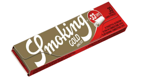 Smoking Gold – King Size Slim + Tips rolling papers + tips